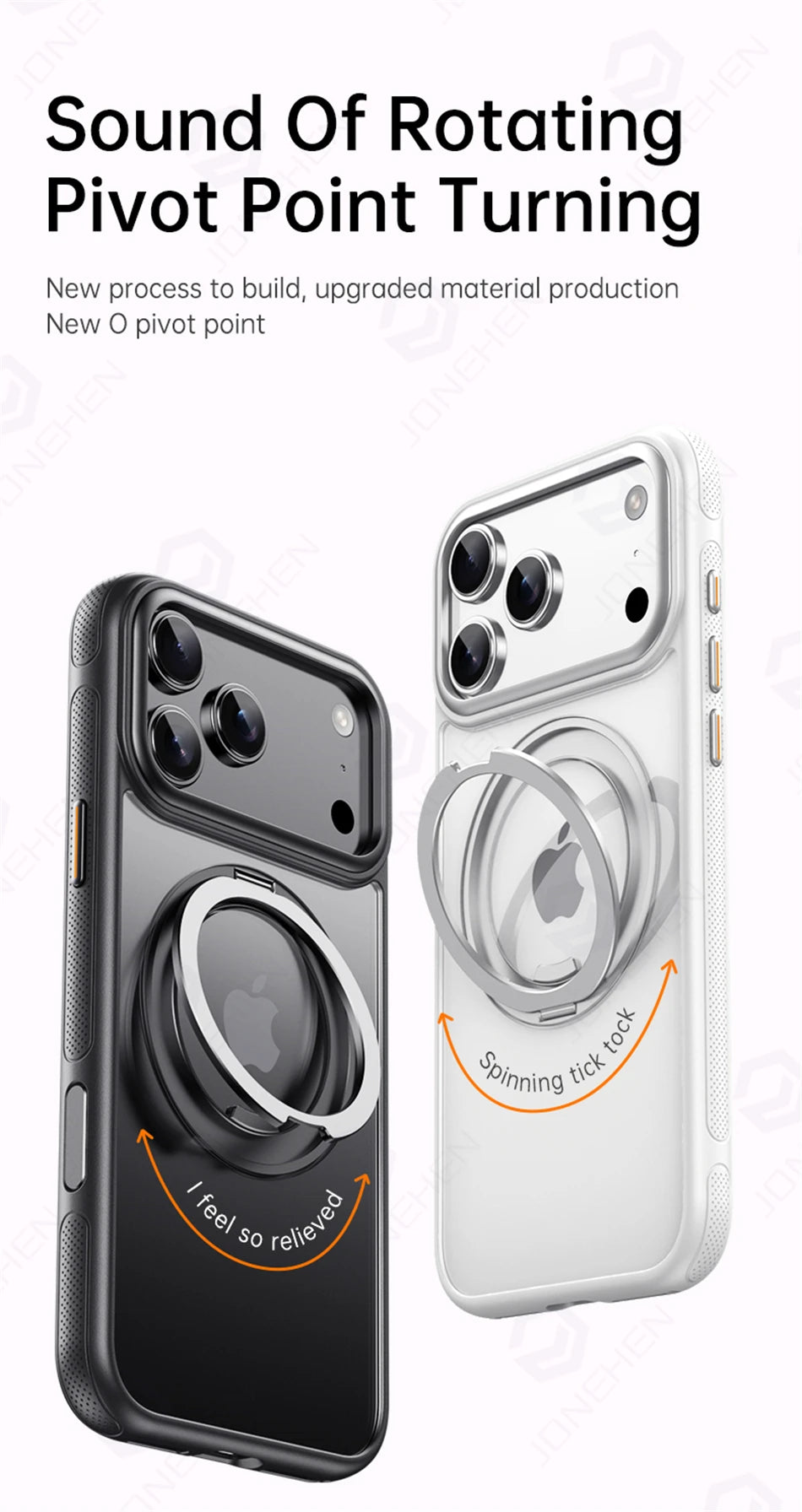 360° Mechanical Torque-Sound Rotating Holder Magnetic Case For iPhone Air 16 15 Plus 14 13 17 Pro Max Armor Cover For Magsafe