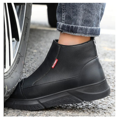 Latest Design Winter Plush Safety Boots Men Waterproof Steel Toe Indestructible Shoes Anti Smashing Puncture Proof Male Footwear