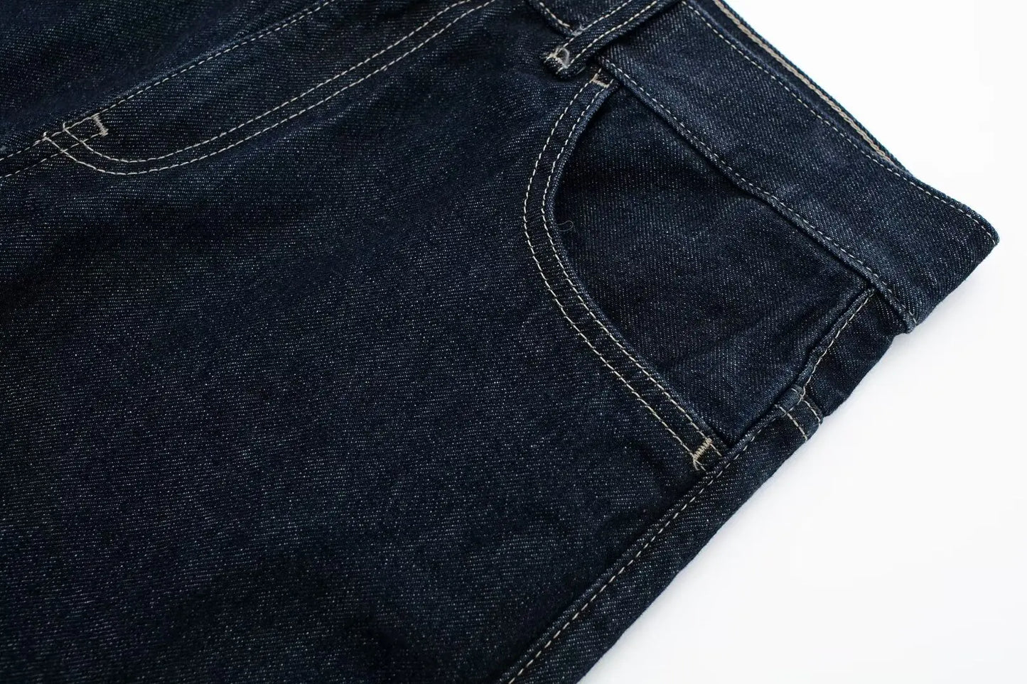Women's High-Waisted Jeans Slim Trailing Trousers Rolled Leg Denim Pant Fashion Lady High Street Casual Wide-Leg Jeans