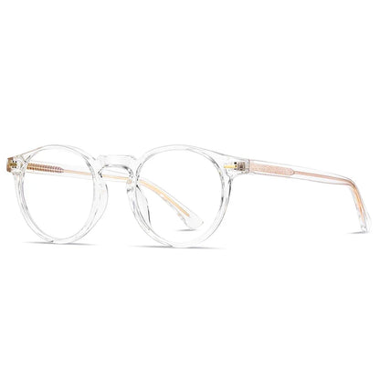Round Blue Light Reading Glasses Women Eye Glasses Frame for Women Retro Plastic Titanium Anti-Blue Light Computer Eyewear