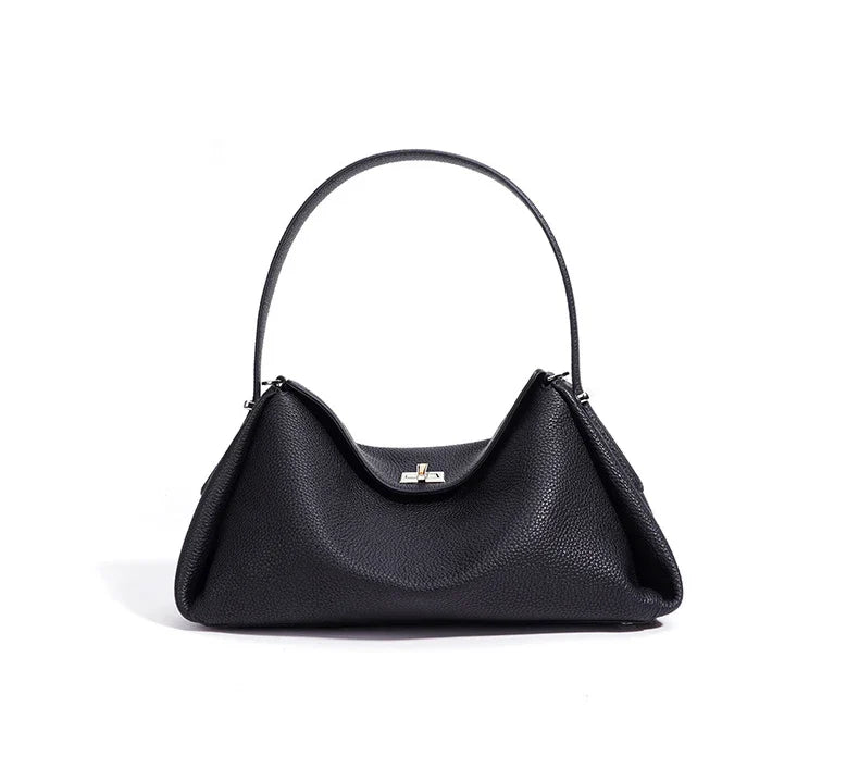 Minimalist Lady Soft Genuine Leather Pillow Crossbody Bag Women's Convertible Shoulder Bags 2026 New Chic Solid Color Handbag