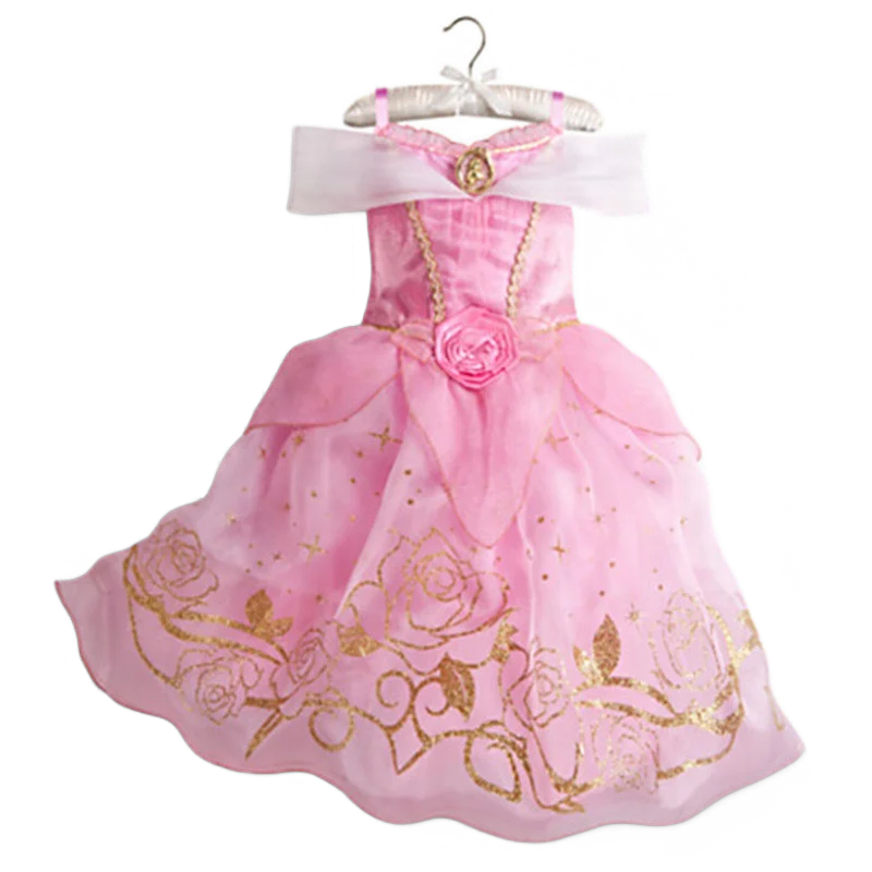 Kids Princess Cosplay Costume Girl Snow Queen Dress Halloween Carnival Clothes Cute Cosplay Evening Party Clothing for 2-10 Year