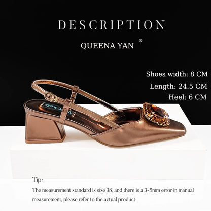2025 Nigerian Banquet Shoes and Bag Set Fashion Ladies Matching Shoes and Bag High Heels Wedding Party Coffee Color