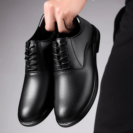 Italian Men Casual Leather Business Shoe Fashion Flat Designer Office Walking Shoe Handmade Antiskid Casual Formal Oxfords Shoes