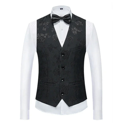 26 Colors Men's Suit Vest Single-breasted V-neck Vests Jacket Men Wedding Party Waistcoat Red Blue Green White Pink