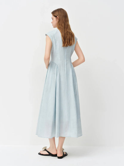 New Chinese Style Embroidery Slim-Fit Long Dress for Women 2026 Summer New Arrivals A-Line Waist-defining Skirt for Dates