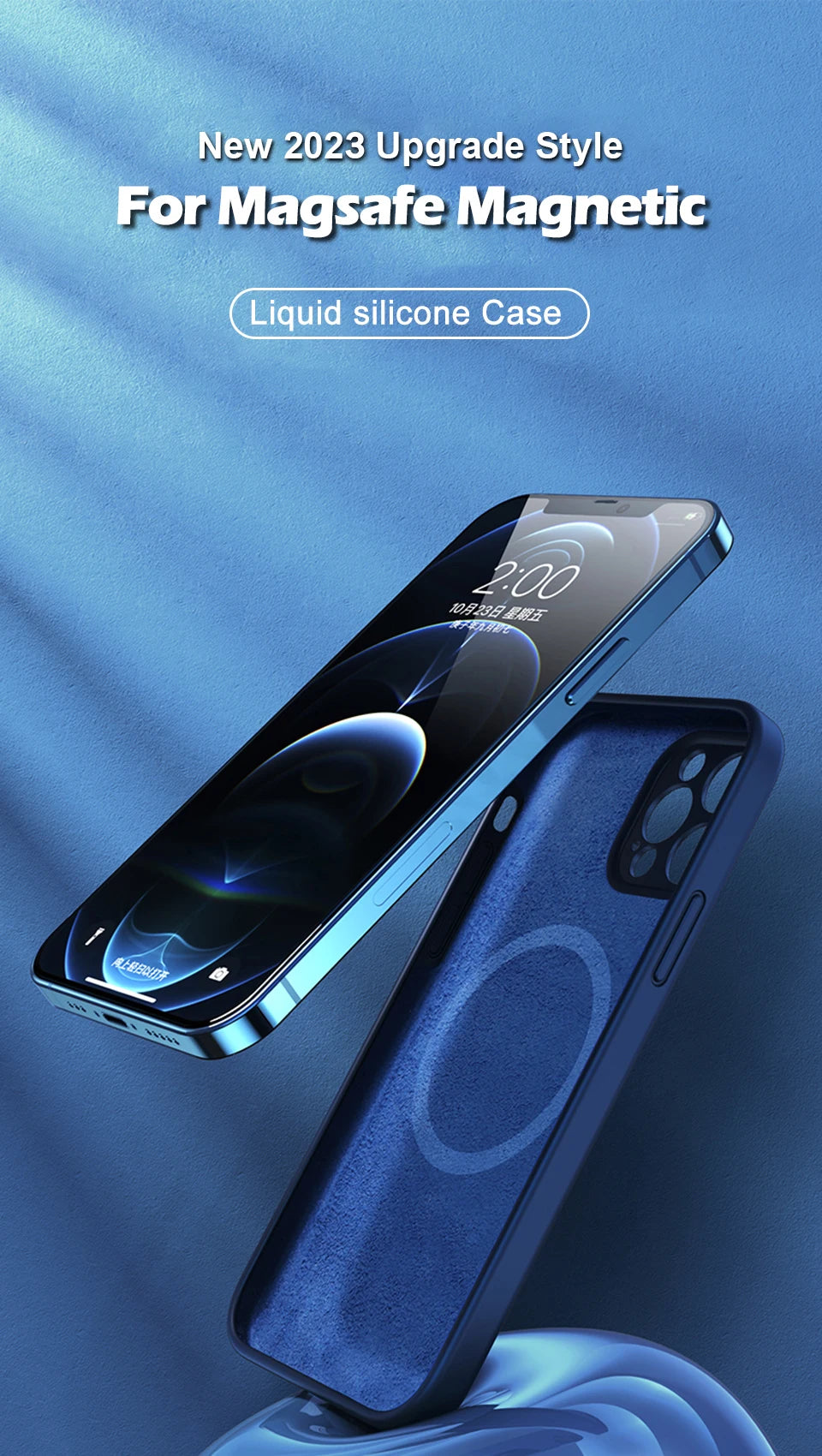 Original Liquid Silicone Case For iPhone 14 13 12 11 Pro Max For MagSafe Magnetic Wireless Charging 8 Plus XR XS Max X SE Cover