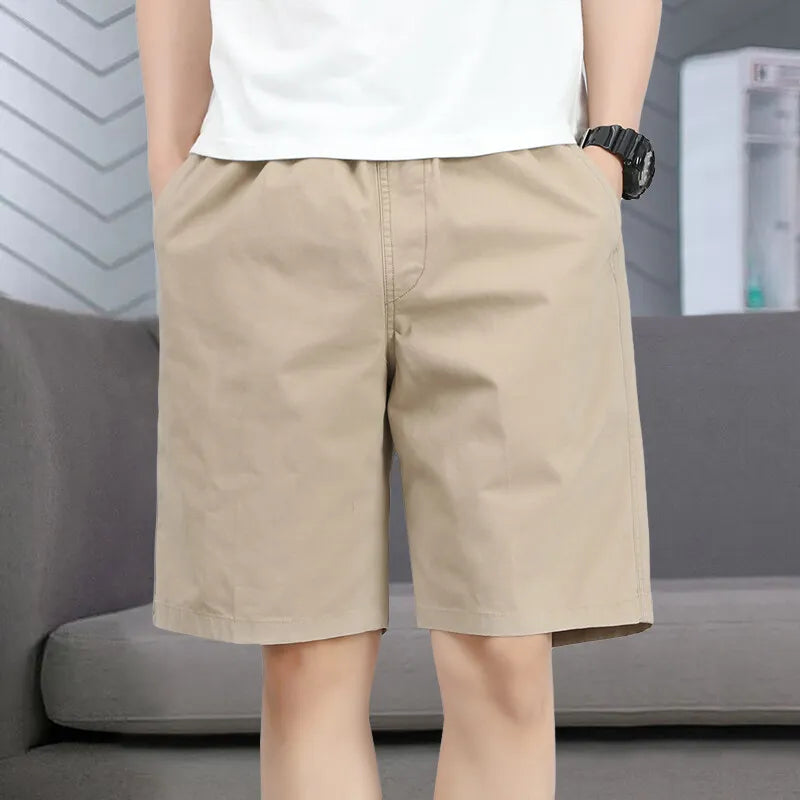 Mens Work Cargo Cotton Shorts Summer Casual Shorts Baggy Sports Gym Work Shorts Wide Leg