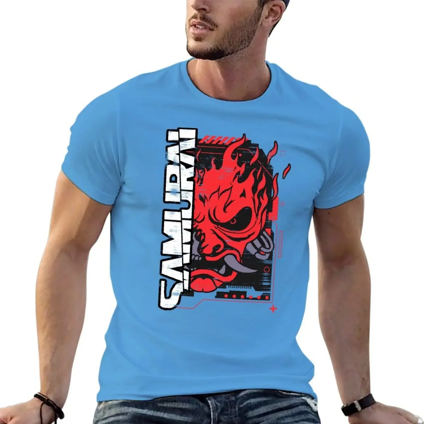 samurai rock band T-Shirt oversizeds rapper graphic tees graphic tee shirt man clothes mens graphic t-shirts hip hop