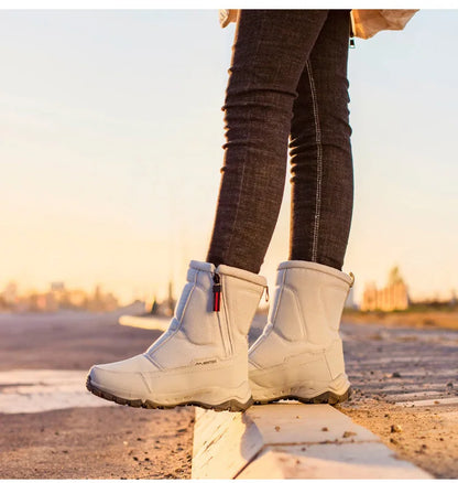 Men Boots 2026 Winter Shoes For Men Warm Snow Boots Mid-calf Men Warm Shoes Thick Plush Winter Boots For Men Women Cotton Shoes