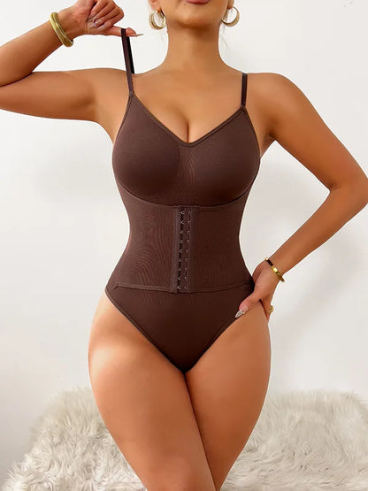New Firm Tummy Control Thong Bodysuit Shapewear With Zipper Belt Women Fajas Body Shaper Waist Trainer Slim Cincher Corset Tops