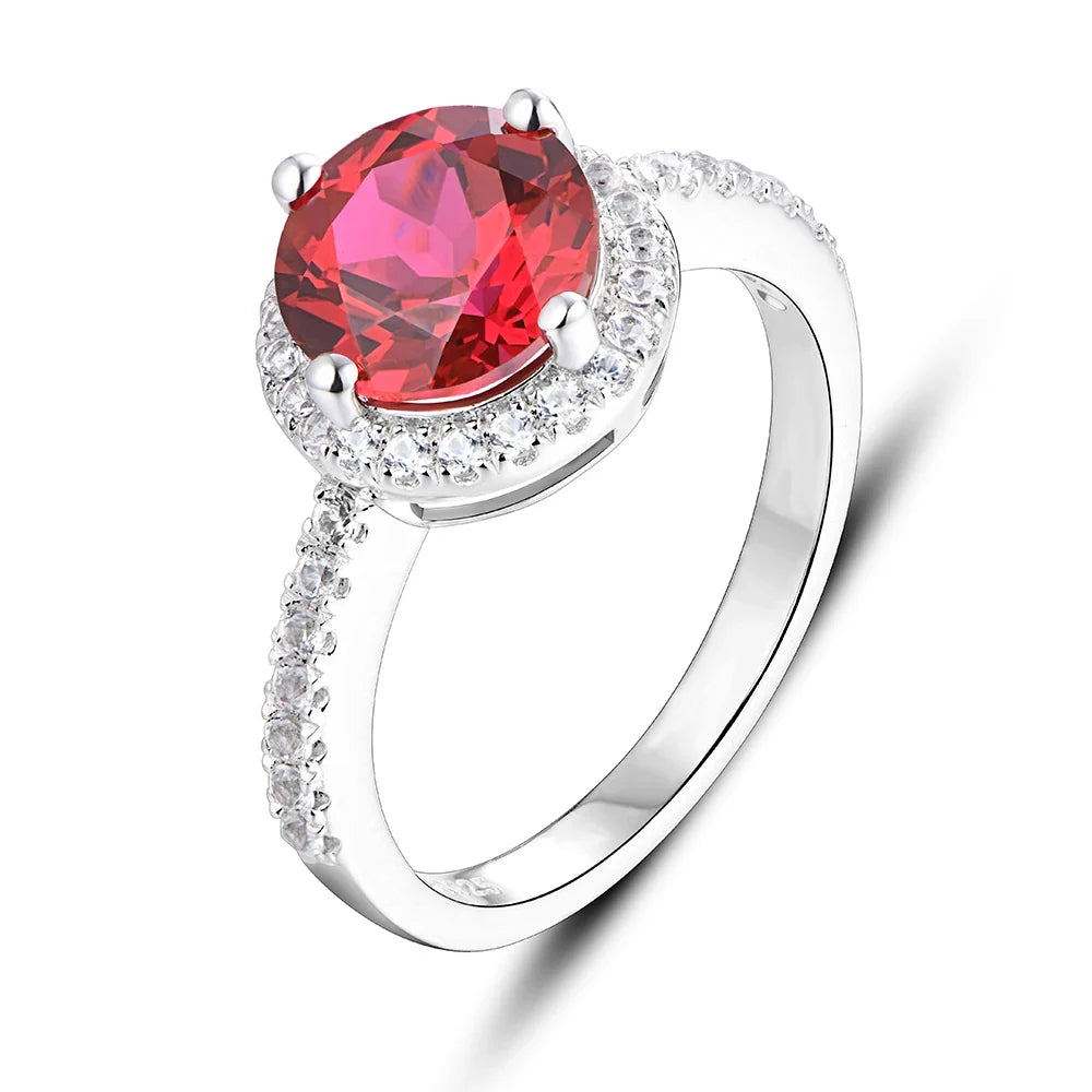 Silver Ring Women Fashion 2.3 Carats Created Diaspore S925  Wedding Band Color Change Stone