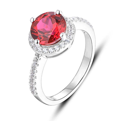 Silver Ring Women Fashion 2.3 Carats Created Diaspore S925  Wedding Band Color Change Stone