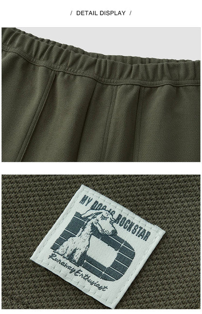 Men Pants Pineapple Texture Lumber Workwear Loose Straight Knit 2026 Summer Casual Style Soft Comfy Daily Top
