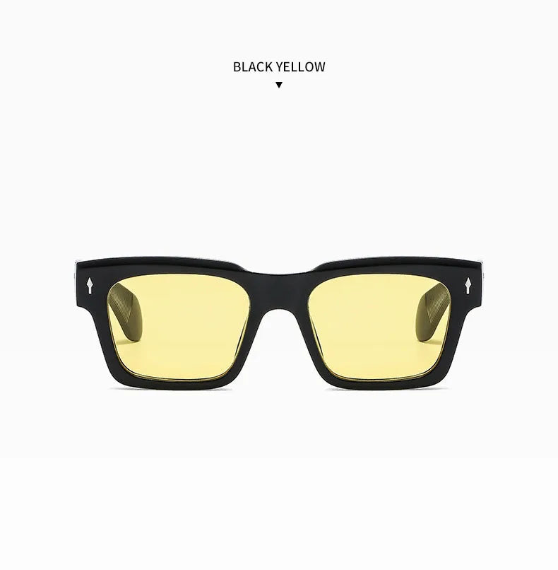 Vintage Square Sunglass Men Vacation Fashion Glasses Retro Sunglasses Women Trendy Fashion Glasses Gafas De Sol Hombre Zonnebril