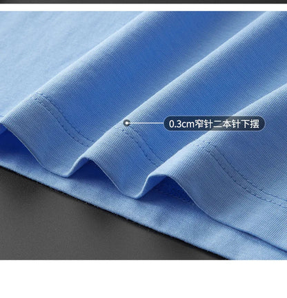 47% Cotton 47% Modal 6% Spandex T Shirt Men Short Sleeved Summer Round Neck Undershirt Plus Size Men's Solid Color Tops Tees