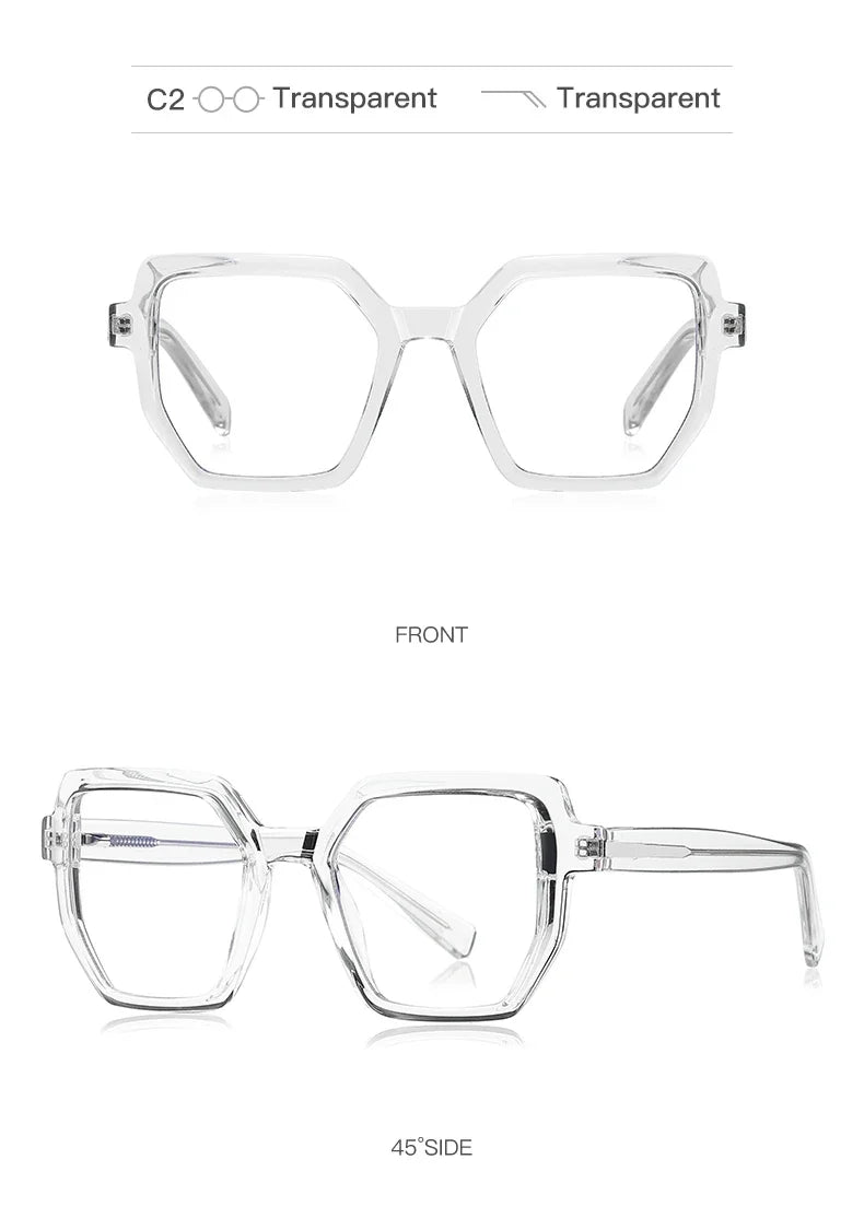 Oversise Women Myopia Prescription Glasses Hyperopia Reading Glasses Anti Blue Light Optical Eyeglasses Frame PFD2143