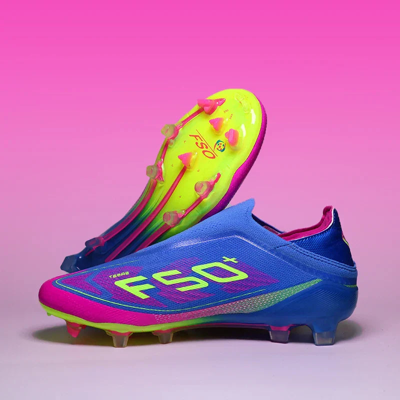 Pro Without-lace F50 Mens Soccer Shoes Boys Training Non-Slip Turf Soccer Cleats TF/FG Football Sneakers Chuteira Campo 35-45