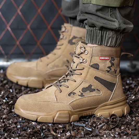Sneakers  Indestructible Shoes Work Safety Shoes With Steel Toe Cap Puncture-Proof Male Security Protective Shoes Tactical Boots
