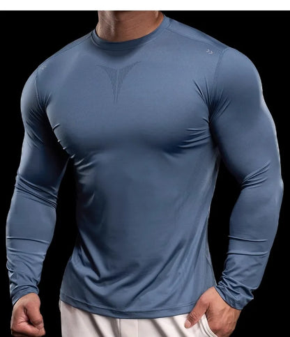 Autumn Sports Gym Fitness Clothes Tights Long-sleeved Running Training Bottoming Tops Long-sleeved T-shirts High Elasticity