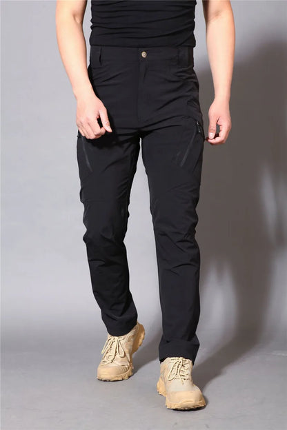 Outdoor Multi Pockets Cargo Pants Men Breathable Quick Dry Pants High Elastical Casual Spring Summer Loose Tactical Trousers Men