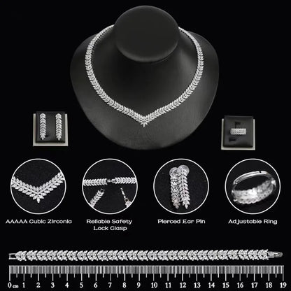 Elegant gold-plated Dubai jewelry set, suitable for women's party gifts, simple and elegant UAE wedding bride 4-piece jewelry se