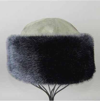 Hot Sale Faux Mink Fur Hat Winter Genuine Baseball Cap Russia Fashion Elegant Lady Warm Faux Fur Ball Straw Hat