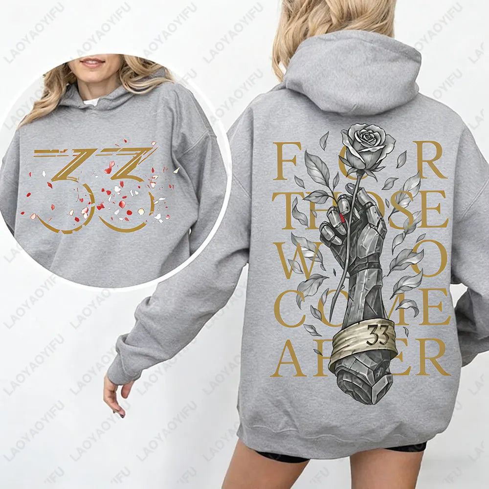 Expedition 33 for Those Who Come After Quote Gamer Hoodie Gustave Clair Obscur Fan Women Sweatshirt Game Tribute Apparel Hoodie