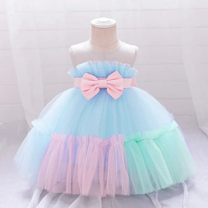 Leopard Princess Party Baby Girl Dress Toddler Tulle Wedding Bridesmaid Evening Dresses for Girls 1st Birthday Prom Tutu Costume