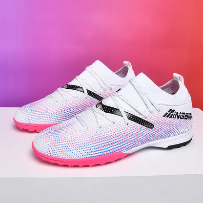 Turf Soccer Cleats Professional Men Football Boots Breathable Mesh Youth Soccer Shoes Anti Skid Male Sneakers Society Chuteira