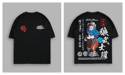 WOLVES CLUB STABILITY "PREMIUM" OVERSIZED TEE IN BLACK Summer Men's and Women's T-shirt Fashion Loose Printed Tops