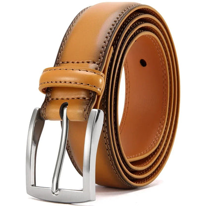 125cm Plus Size Men Belts High Quality Genuine Leather LONG Large Pin Buckle Metal Automatic Buckle Fashion Designer 2023New