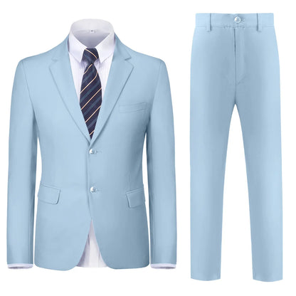 Boys Suit 3-Piece Jacket Pants Navy Yellow Pinstripe Tie Casual Fashion Wedding Birthday Party Size 4-16Y Teen Suit Tuxedo