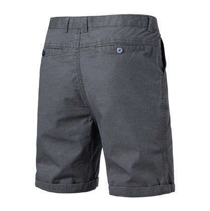 Men Casual Cotton Shorts Golf Dress Shorts Light Weight Sports Casual Knee Shorts Men's Bermuda