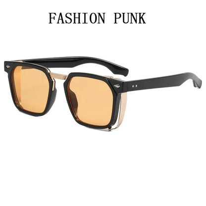 2023 Fashion Punk Sunglasses For Men Vintage Square Steampunk Glasses Luxury Sunglasses Women Trending Sonnenbrille Gafas De Sol