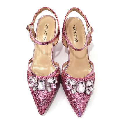 2022 Nigerian Fashionable Silver Color Peep Toe Shoes Matching Bag Set For Royal Ladies Wedding Party Sandal