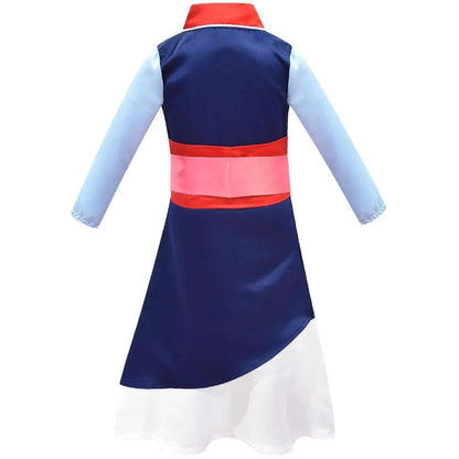 Girl Hua Mulan Princess Costume Children Chinese Hanfu Dress Costumes of Ancient Chinese Person Halloween Carnival Clothing