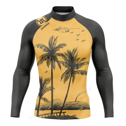 Hot Men's Rashguard Snorkeling Long Sleeve Surfing Shirts Diving Sunscreen Surf Sweatshirt UV Protection RightTrack Swimwear