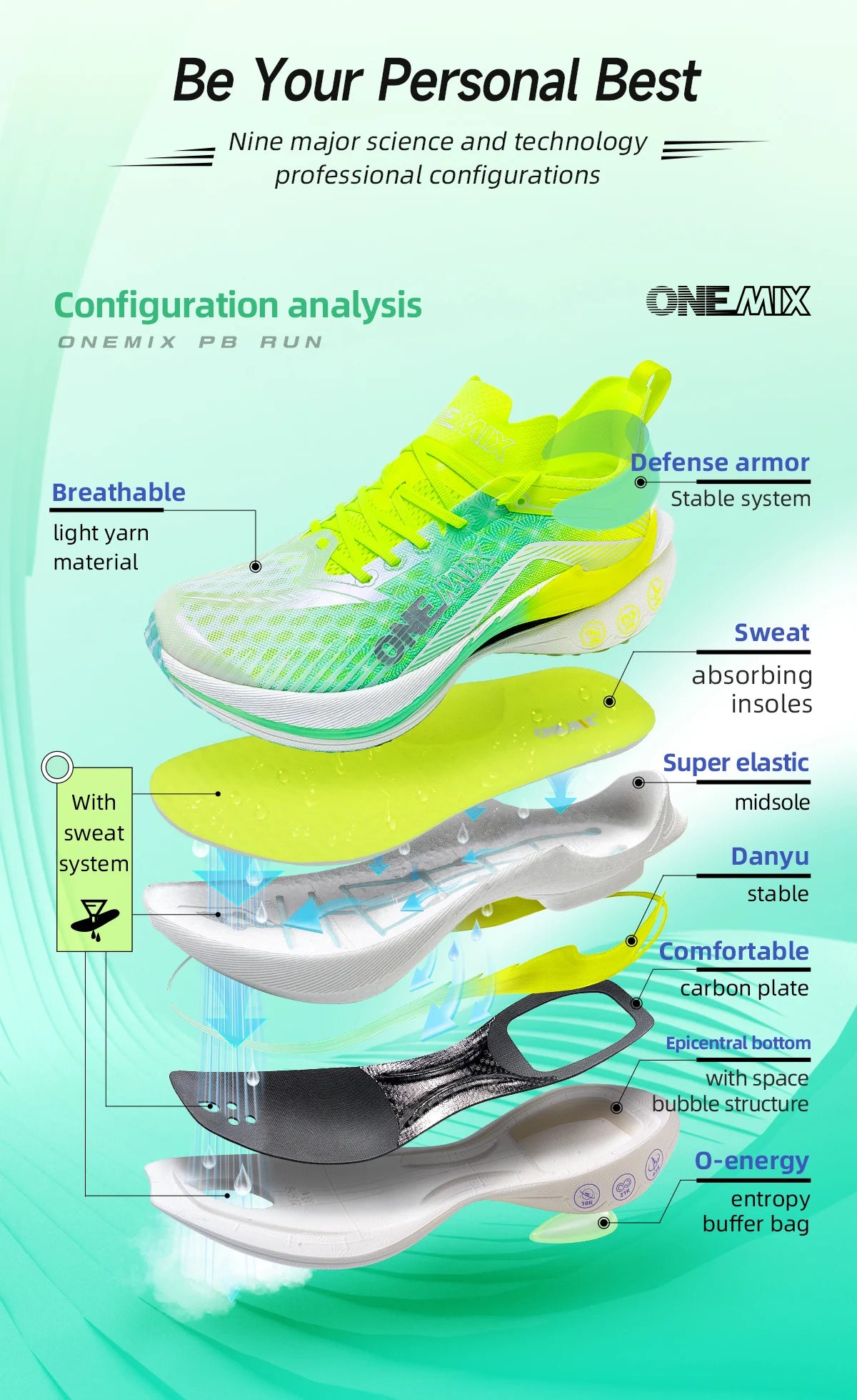 Pace Beam Marathon Running Shoes for Men Anti-slip Ultra-light Rebound Athletic Shoes Carbon Plate Sport Walking Sneakers