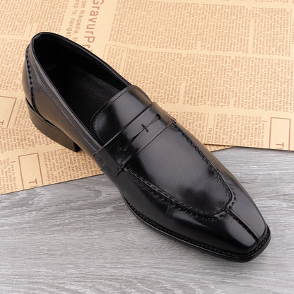 Office Leather Men Shoes Fashion Handmade Business Dress New Arrival Elegant Black Brown Formal Casual Wedding Party Male's Shoe