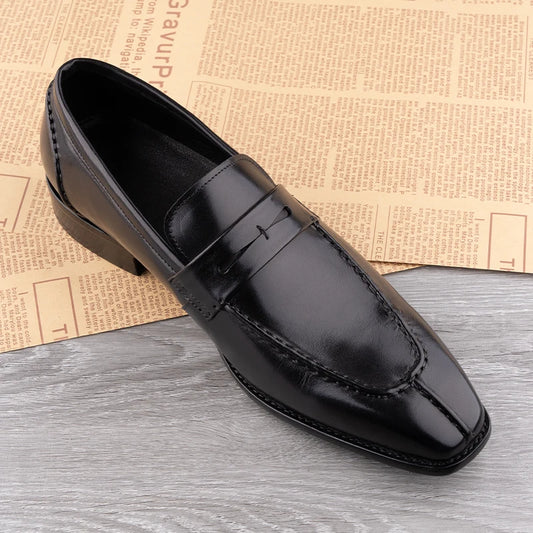 Office Leather Men Shoes Fashion Handmade Business Dress New Arrival Elegant Black Brown Formal Casual Wedding Party Male's Shoe