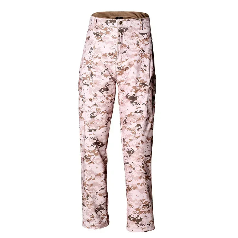 Tactical Pants Soft Shell Fleece Cargo Pants Men Hunting Pants Camouflage  Pant Casual Trousers Unisex Waterproof
