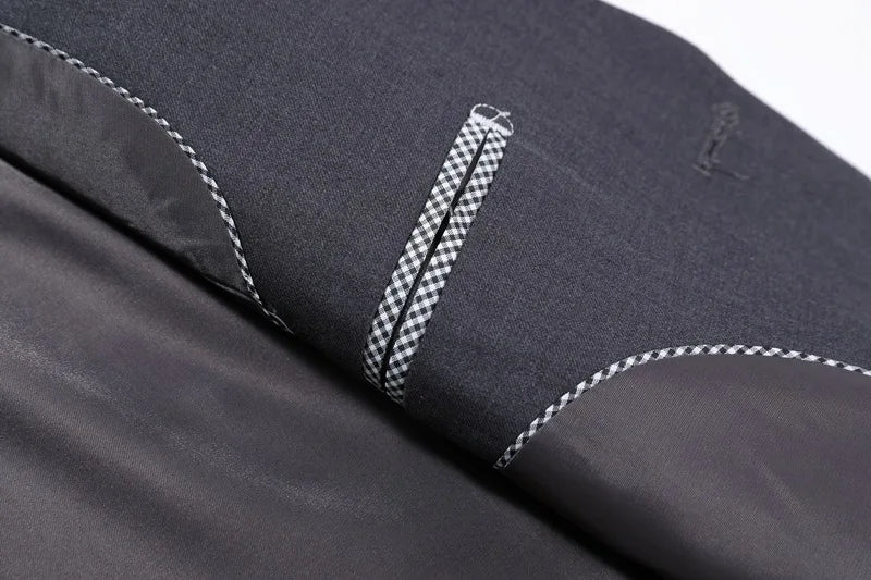 2026 Autumn Winter New Mens Soild Color Suit Jacket Single Breasted Men Business Casual Suit Coat Grey Blue Male Blazer Outwear