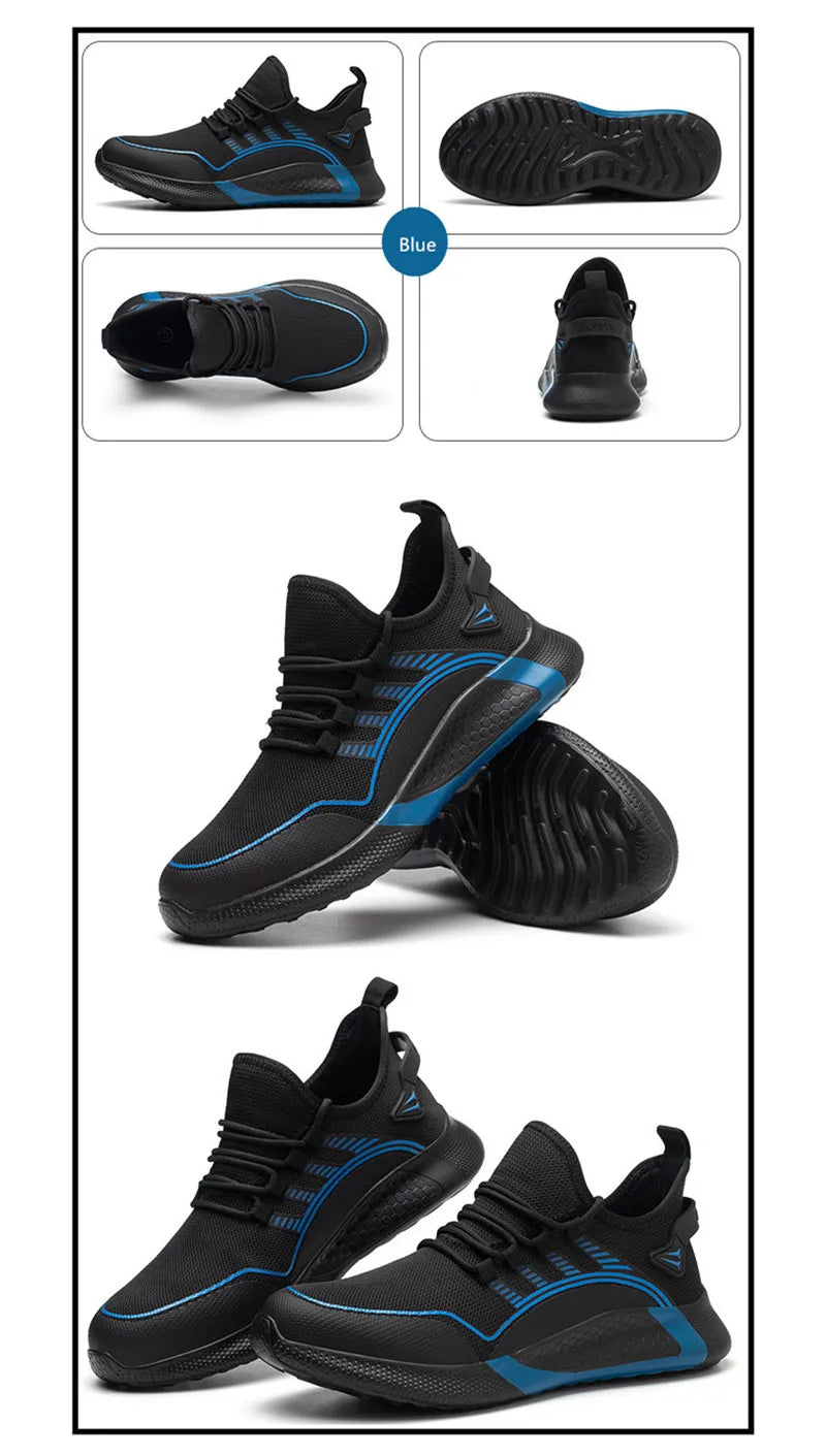 light safety shoes man 48 comfortable work shoes for men anti puncture work boots for construction steel toe safety man sneakers