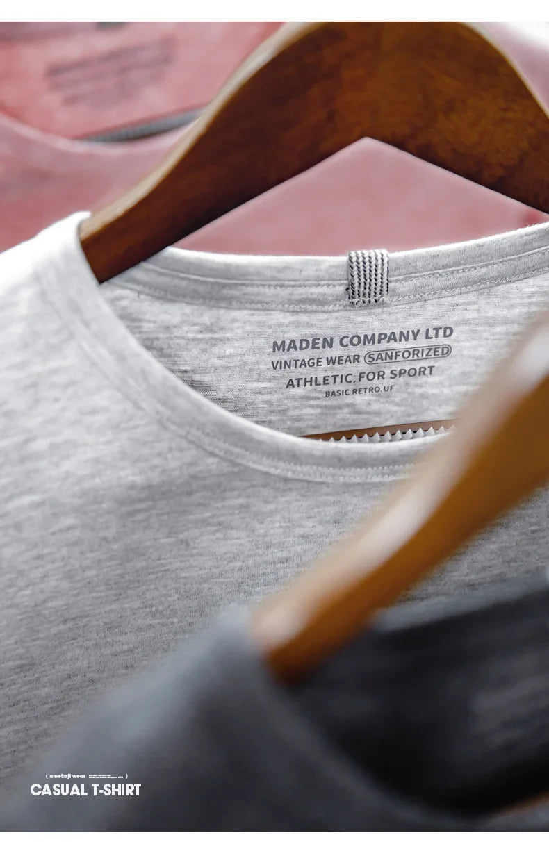 Casual Breathable Blended Short Sleeve T-shirt for Men's Summer Crew Neck Lightweight Basic Tees Versatile Loose Fit Tops
