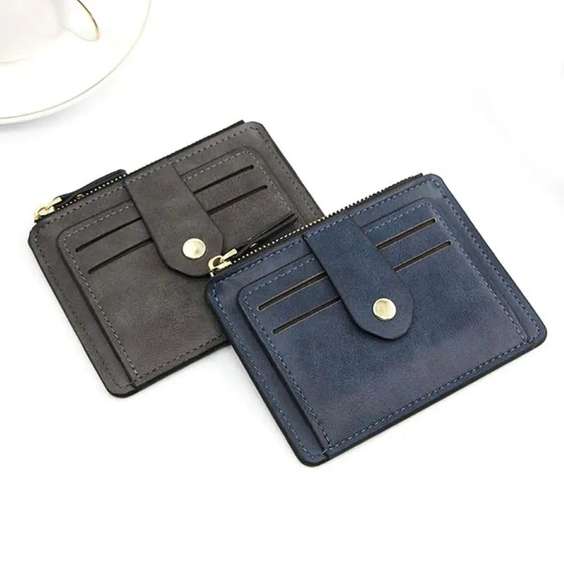 2026 Luxury Small Men's Credit ID Card Holder Wallet Male Slim Leather Wallet with Coin Pocket Brand Designer Purse for Women