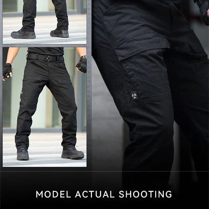 2024 Men Pants Tactical Cargo Pants Casual Waterproof Elastic Outdoor Woring Hiking Safari Style Trousers Male Multi Pockets