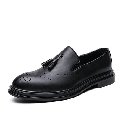 Brand Mens Leather Office Flats Wedding Banquet Luxury Loafers Comfortable Designer Oxfords Business Formal Korean Shoes for Men