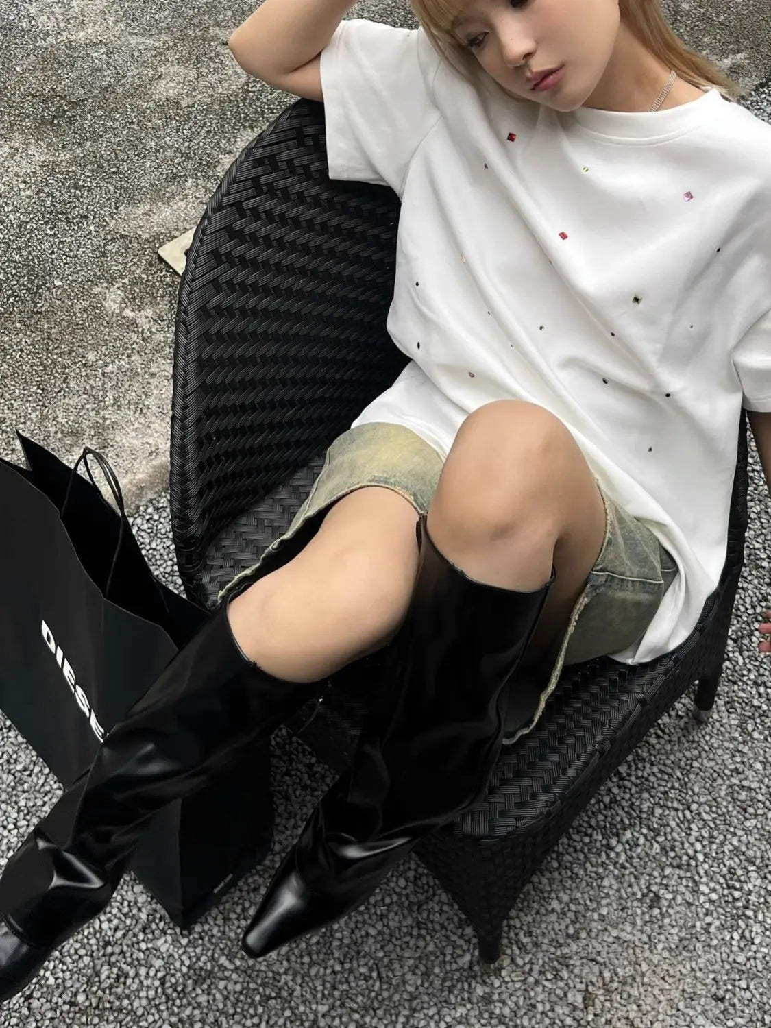 S-4XL Denim Shorts Women Chic Leisure Streetwear High Waist Korean Style Summer Knee Simple Comfortable Students Clothing New