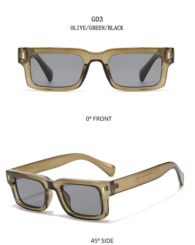 New Square Sunglasses For Men 2024 Small Frame Vintage Sunglasses Women Trendy Retro Fashion Glasses Gafas De Sol Hombre Lunette